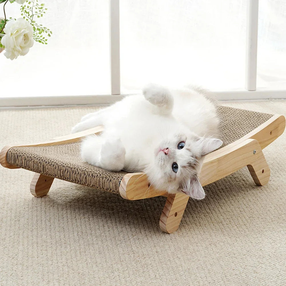 Solid Wooden Cat Scratcher